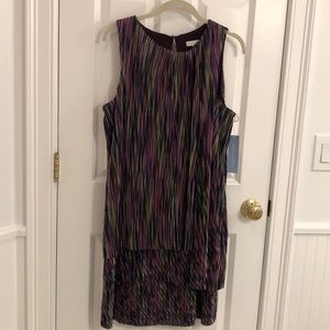 London Times - NEW - Knit multi-tiered dress